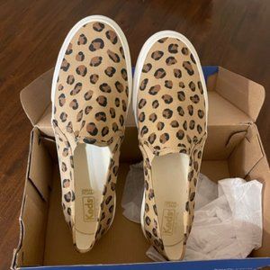 Keds Cheetah Print Double Decker Platform Slip-on Sneakers